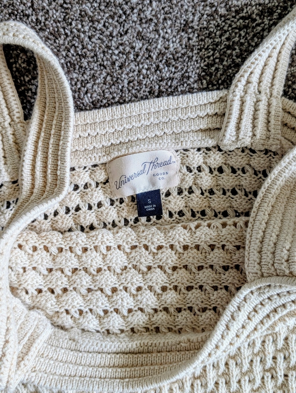 Universal Thread-Target-Ope Knit-Cream Tank-S - Picture 3 of 5